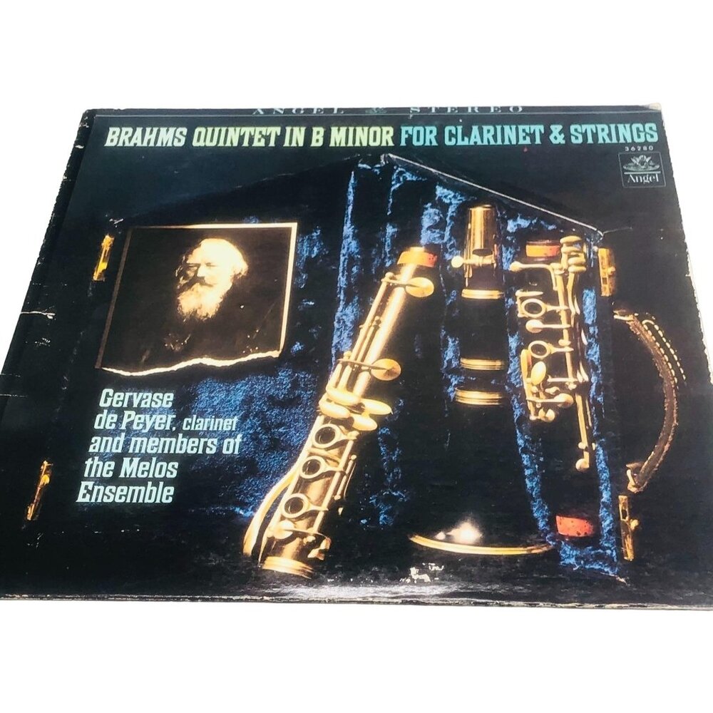 Brahms Quintet in B Minor For Clarinet and Strings  1965 Angel vinyl record READ